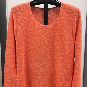 Ten-Oh-8 Exposed Seam 3/4 Sleeve Cotton Sweater